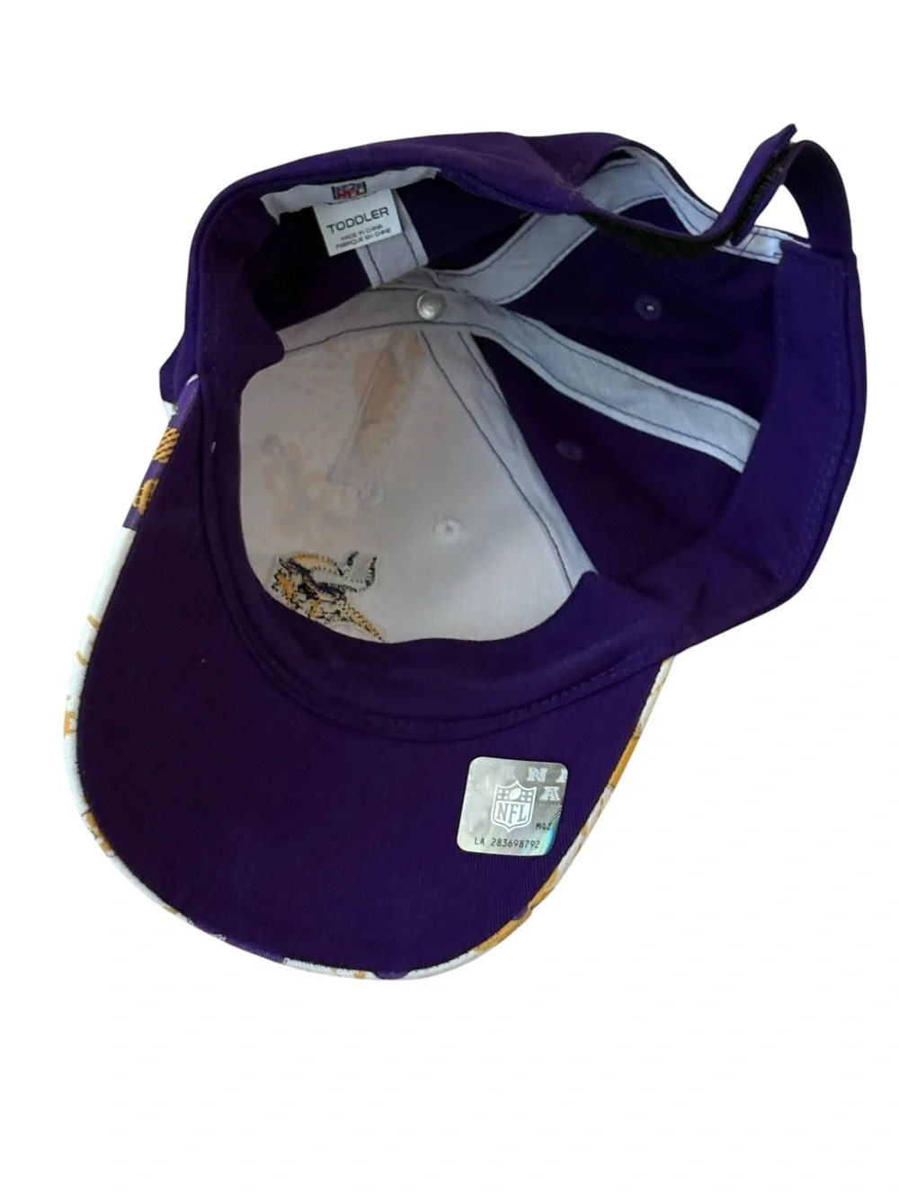 NFL Team Apparel Toddler Girl MN Minnesota Vikings Hat Adjustable Football